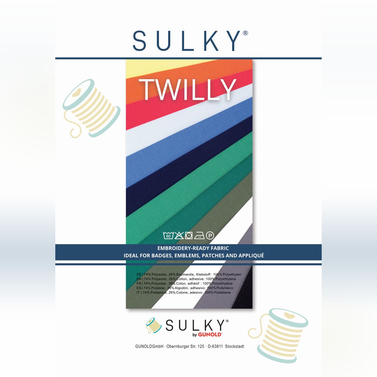 SULKY TWILLY - Twill Fabric with Nonwoven
Coating