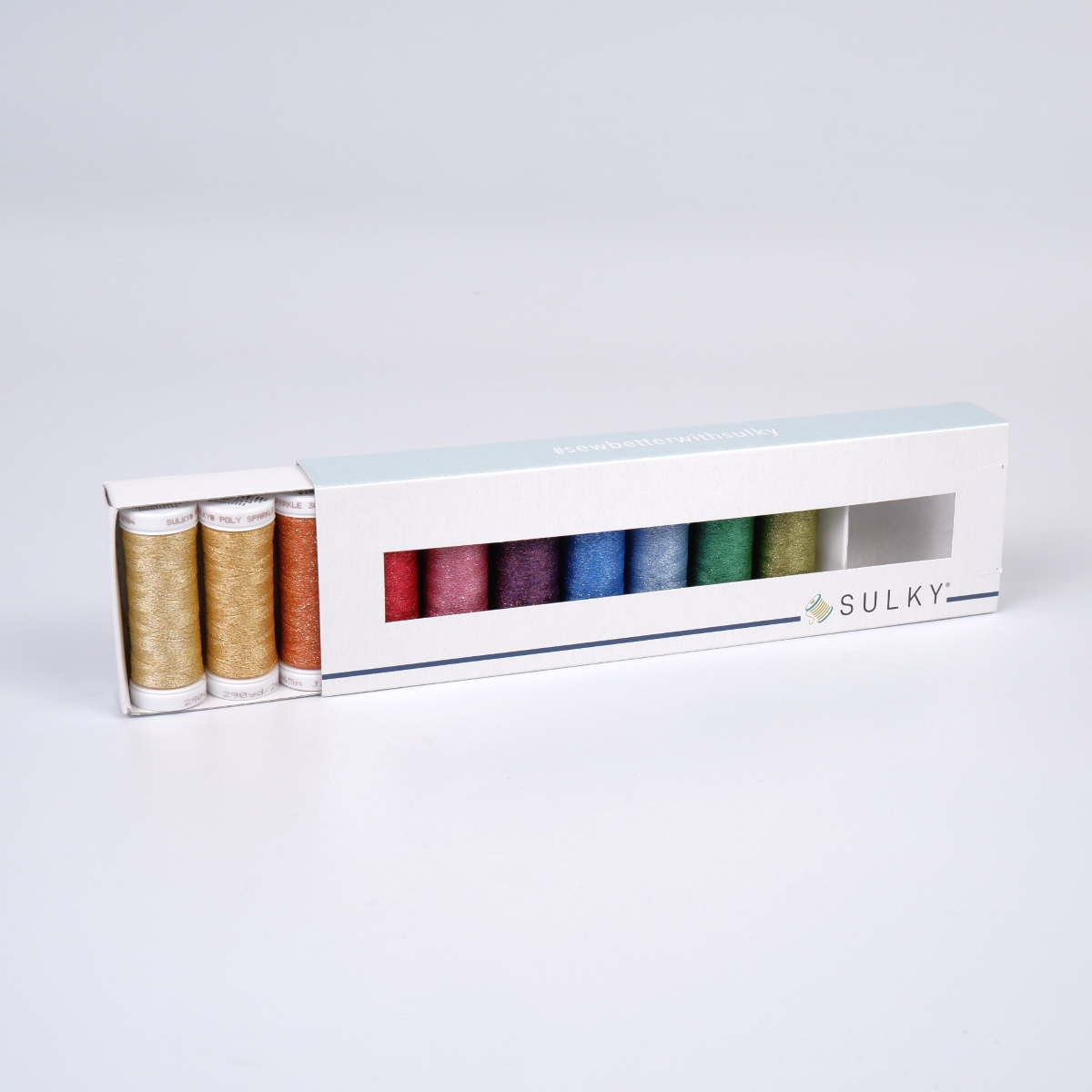 SULKY POLY SPARKLE 30 - Colour Wheel (10x
265m Snap Spulen) SULKY POLY SPARKLE 30 - Colour Wheel (10x
265m Snap Spulen)