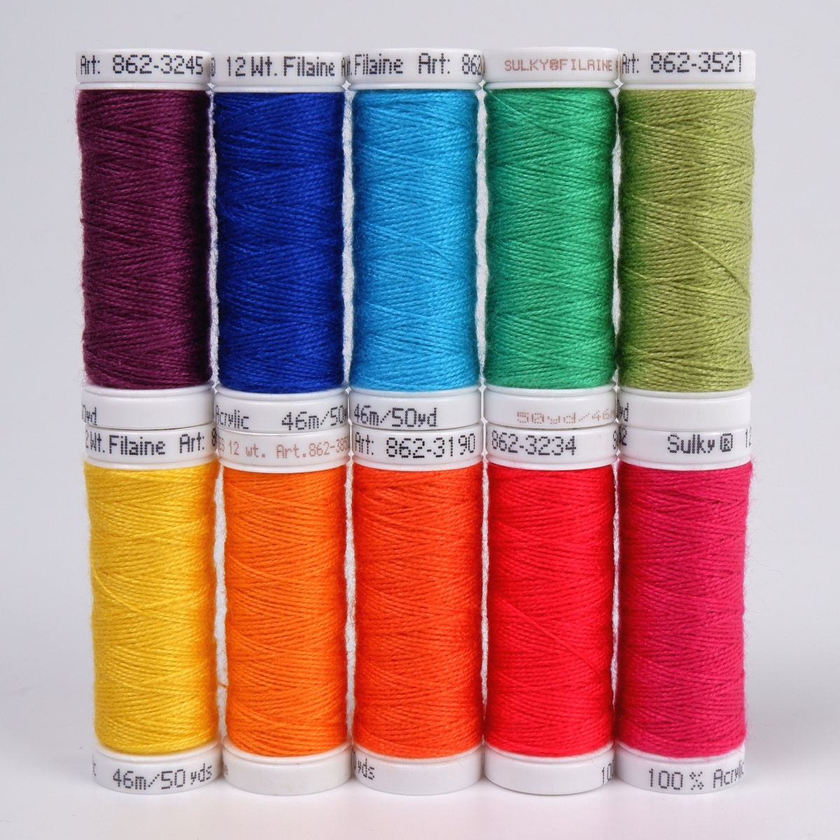 SULKY FILAINE Petites 12 - COLOUR WHEEL
(10x 46m Snap Spulen)