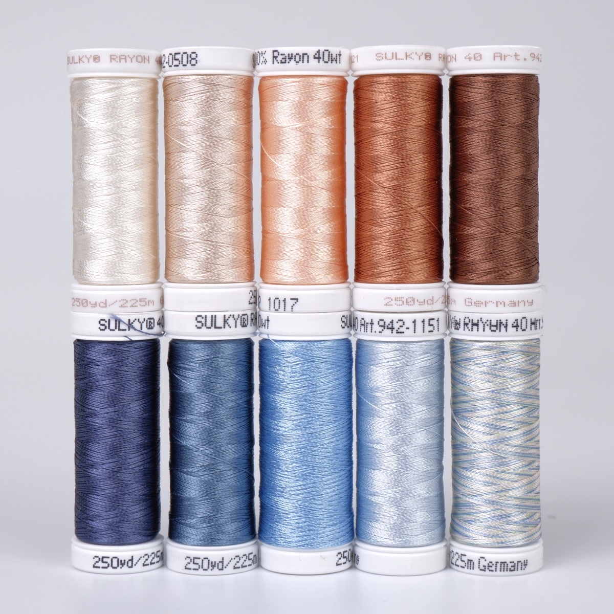 SULKY RAYON 40 - SKY & SAND (10x 225m
Snap Spulen)