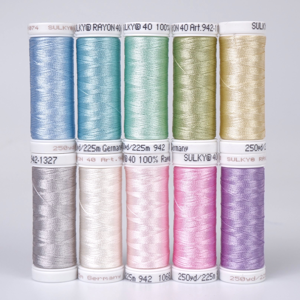 SULKY RAYON 40 - SWEET PASTELS (10x 225m
Snap Spulen)