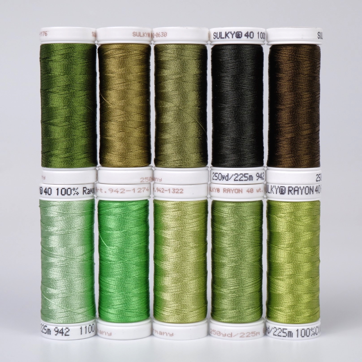 SULKY RAYON 40 - GREENERY (10x 225m
Snap Spulen)