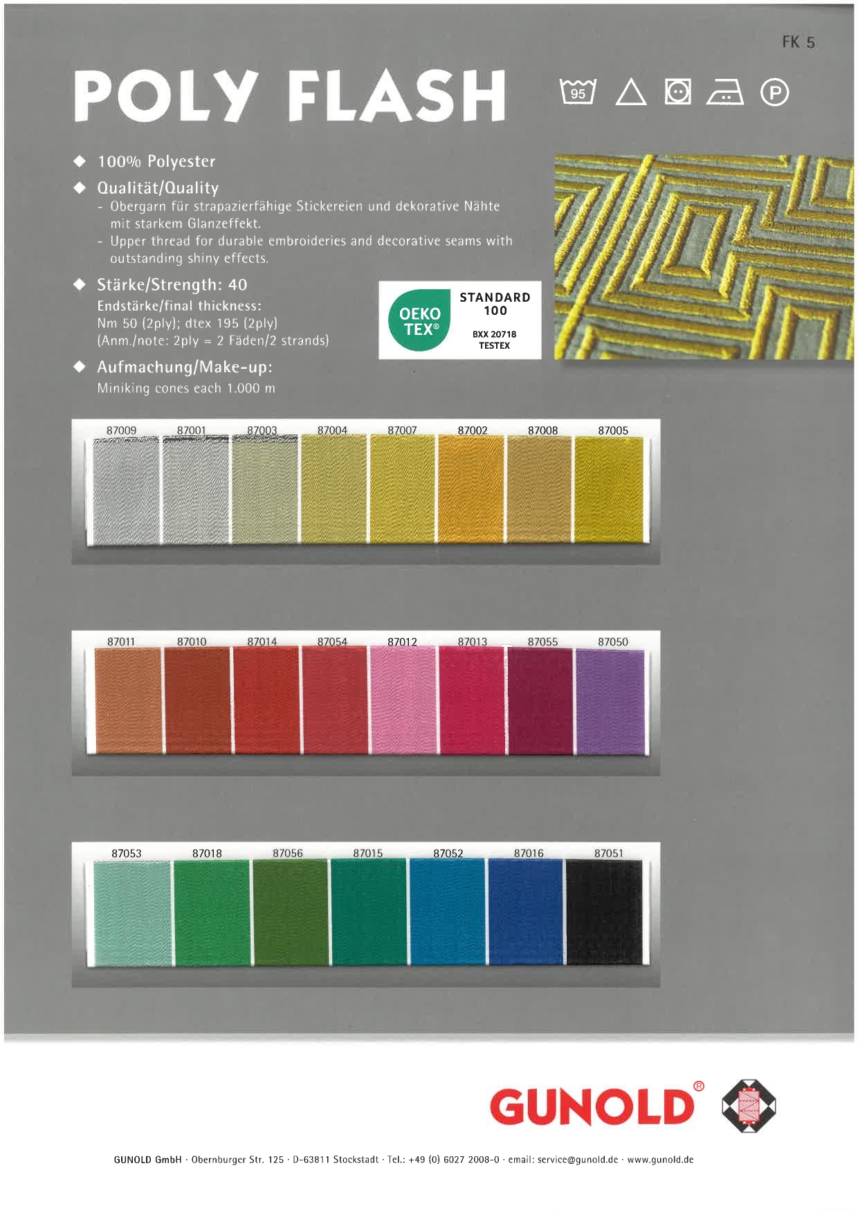 colour shade-cards  POLY FLASH