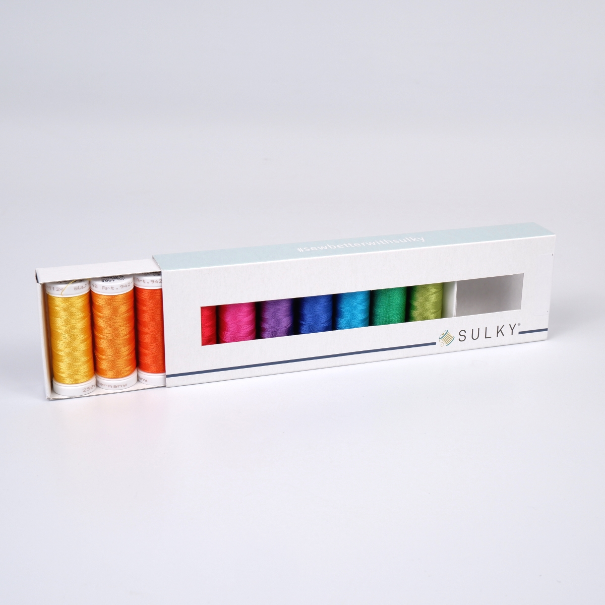 SULKY RAYON 40 - COLOUR WHEEL (10x
225m Snap Spulen) SULKY RAYON 40 - COLOUR WHEEL (10x
225m Snap Spulen)
