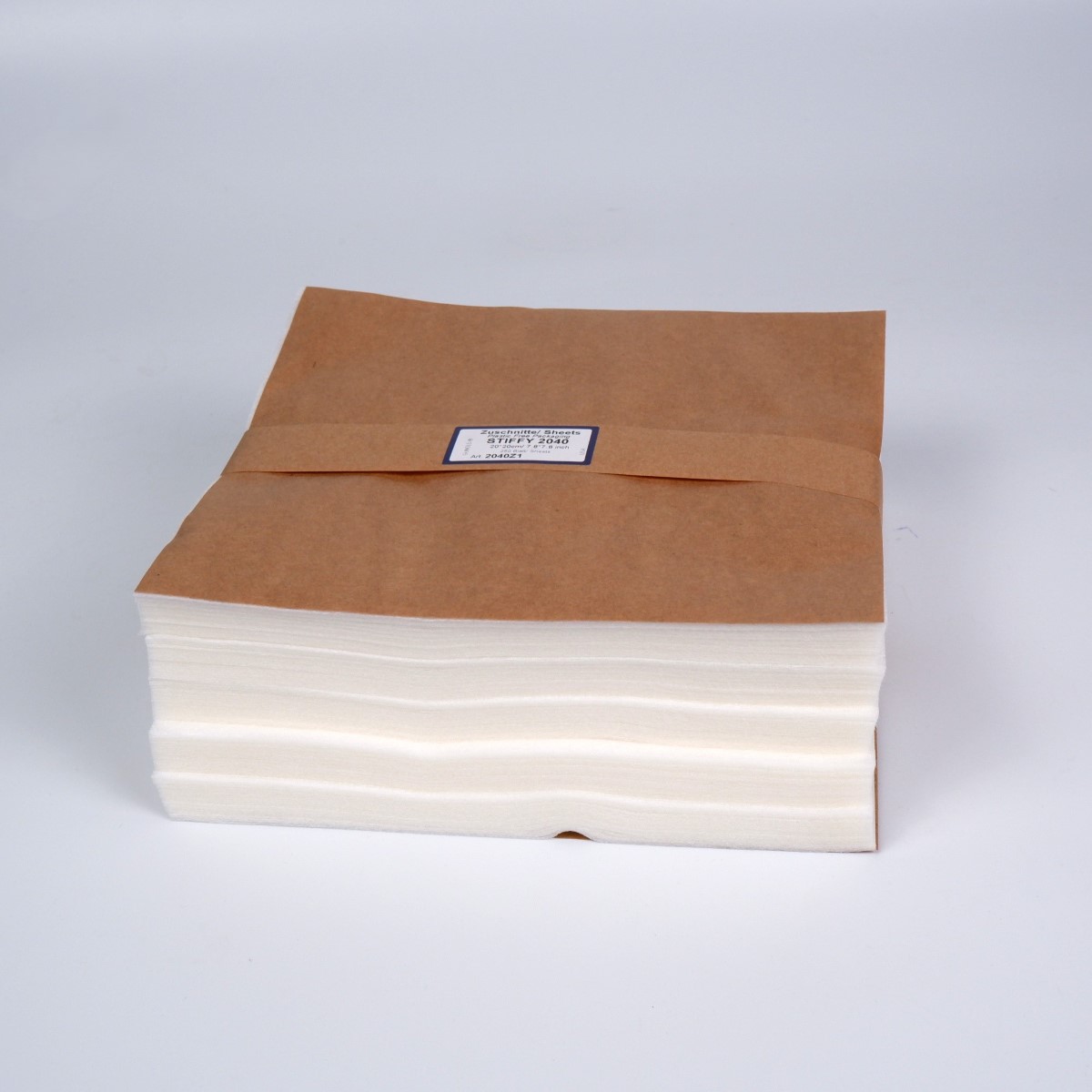 Zuschnitte - STIFFY 2040 weiß, 20x20cm (+/-
2%), 250Stück