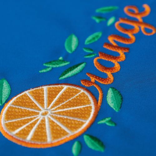 STEP "coloured" - Fabric in embroidery look -
Clearance sale