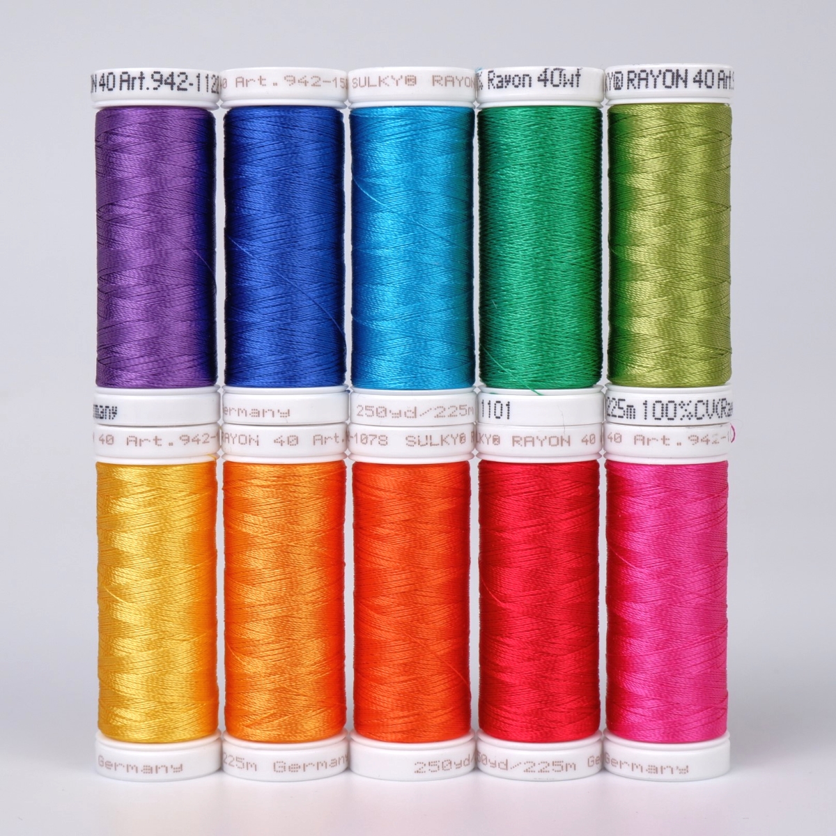 SULKY RAYON 40 - COLOUR WHEEL (10x
225m Snap Spulen)