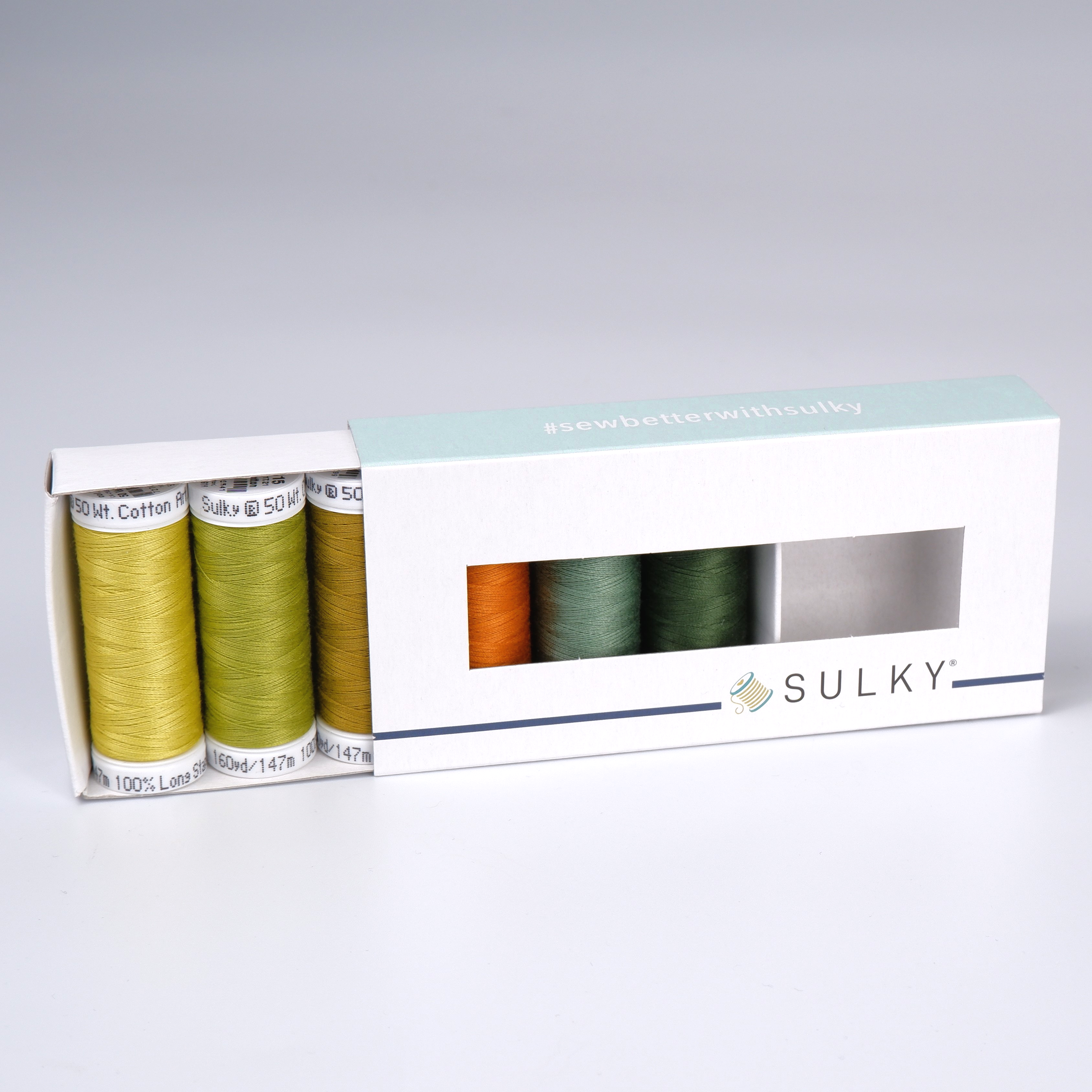 SULKY COTTON 50 - FOREST AND FAUNA 1
(6x 147m Snap Spools) SULKY COTTON 50 - FOREST AND FAUNA 1
(6x 147m Snap Spools)
