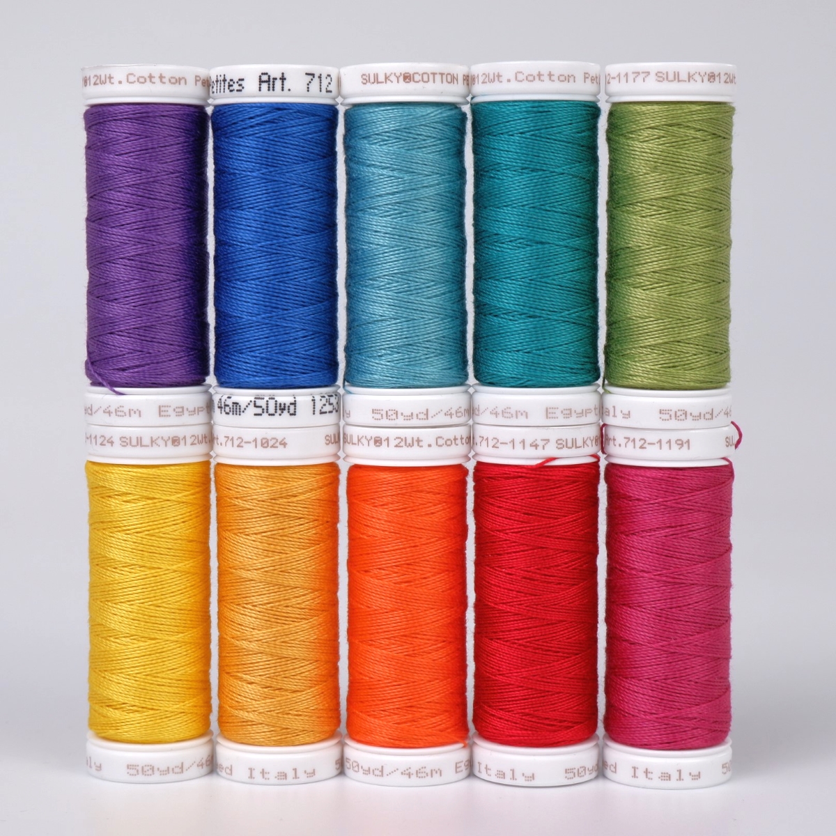 SULKY COTTON Petites 12 - COLOUR WHEEL
(10x 46m Snap Spools)